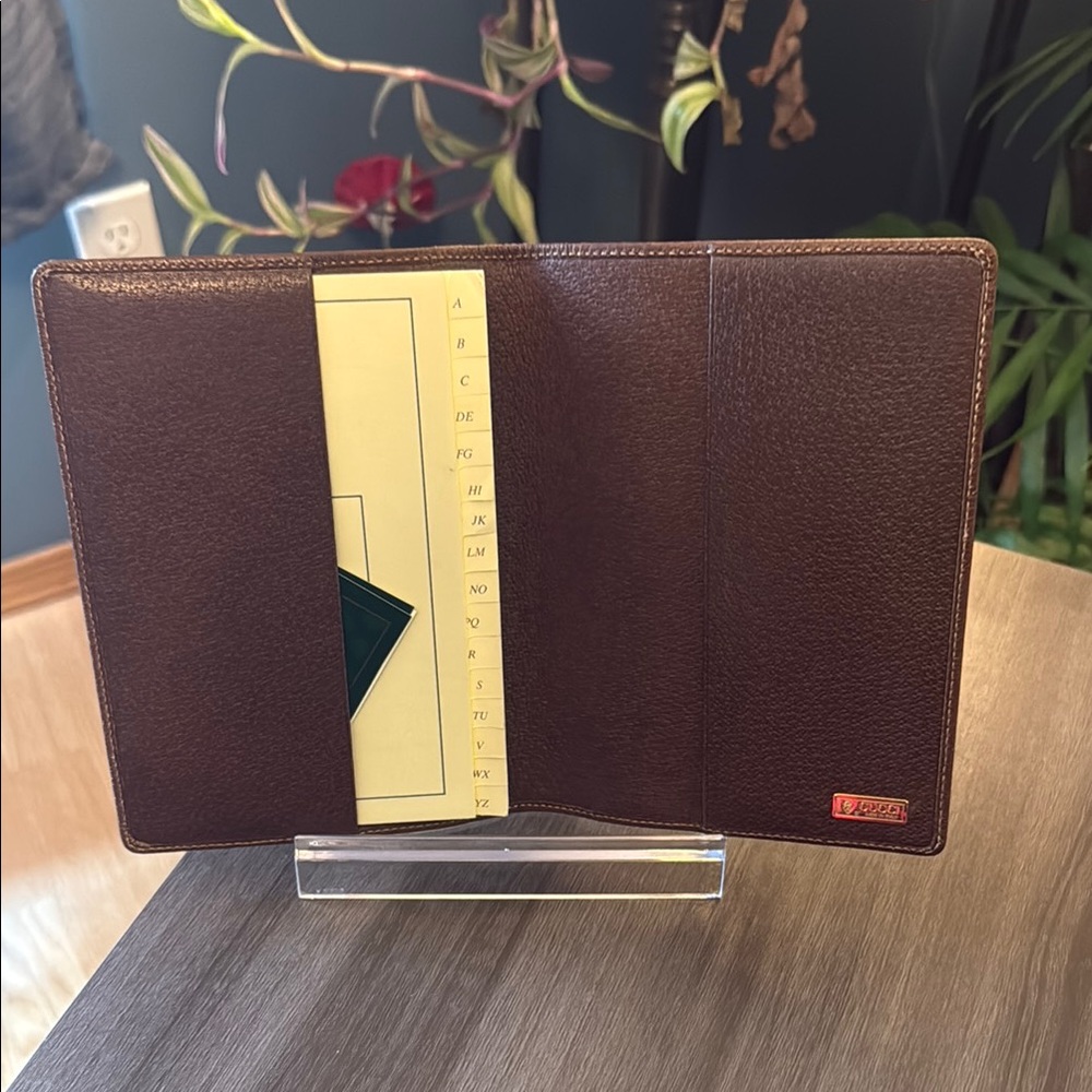 Authentic Euc Gucci Brown Leather Notebook Cover/… - image 6